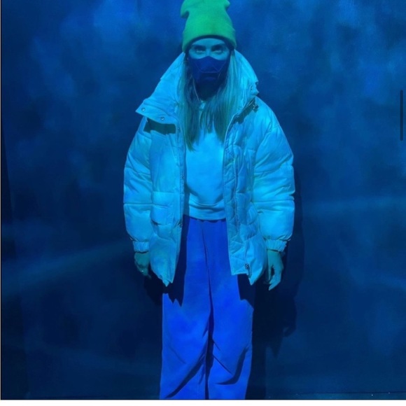 Zara oversized hooded ecru cream neutral puffer jacket Parka pocket size XS NWT - Picture 11 of 16